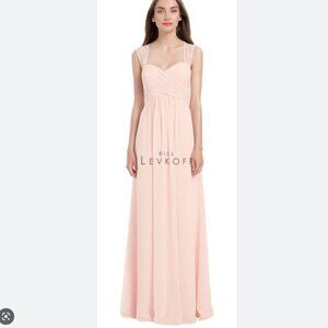 Bill Levkoff Pink Chiffon Sweetheart Neckline Gown‎  Bridesmaid Dress Style 1173